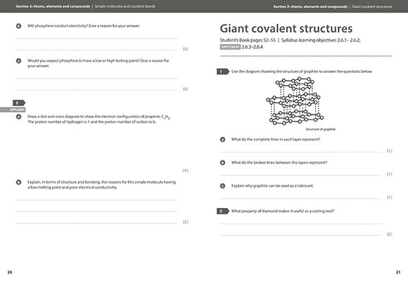 Gallery image for IGCSE Chemistry Workbook spread