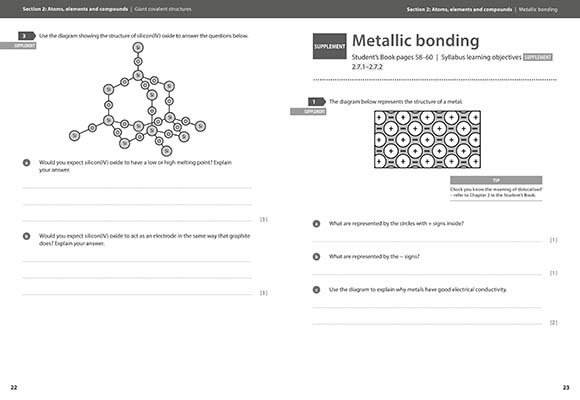 Gallery image for IGCSE Chemistry Workbook spread