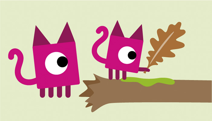 Illustration of cat monsters