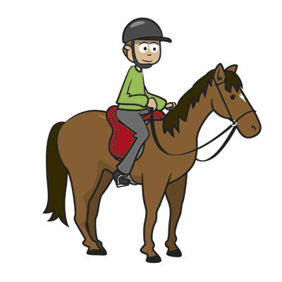 Illustration of horse riding