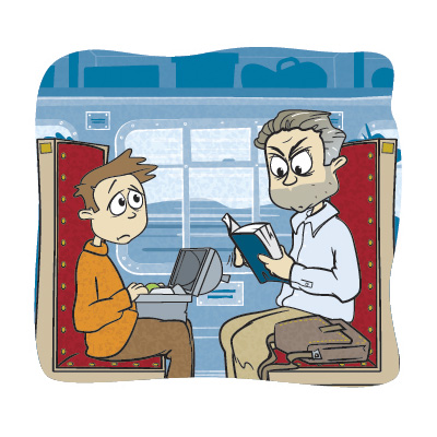 Illustration of train journey