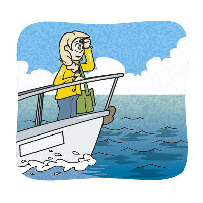 Illustration of boat journey