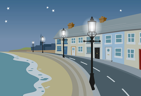 Gallery image for seaside at night