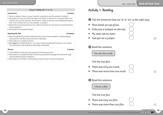 Gallery image for Building blocks year 1 teaching guide spread