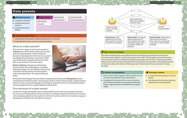 Gallery image for Inspire Computing Year 7 Student Book spread