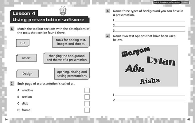 Gallery image for Inspire Computing Year 2 Workbook spread