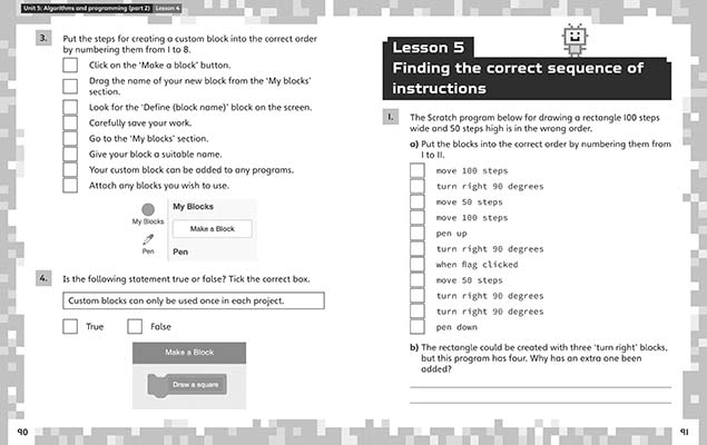 Gallery image for Inspire Computing Year 3 Workbook spread