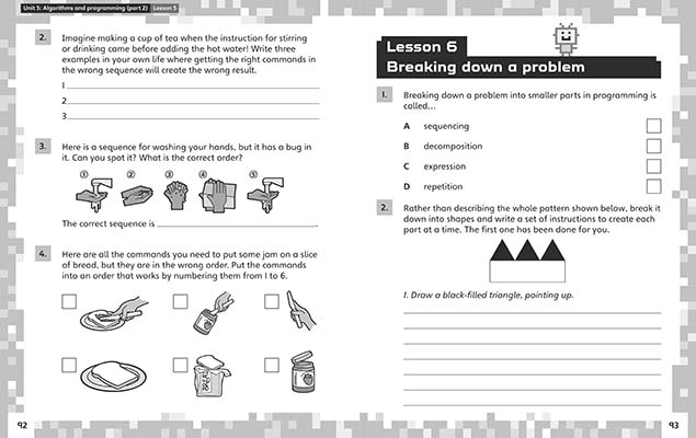 Gallery image for Inspire Computing Year 3 Workbook spread