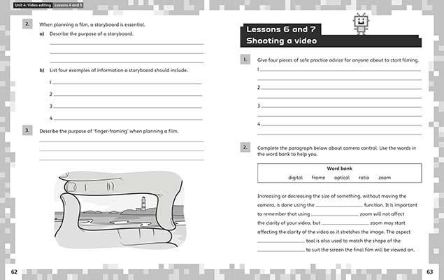 Gallery image for Inspire Computing Year 6 Workbook spread