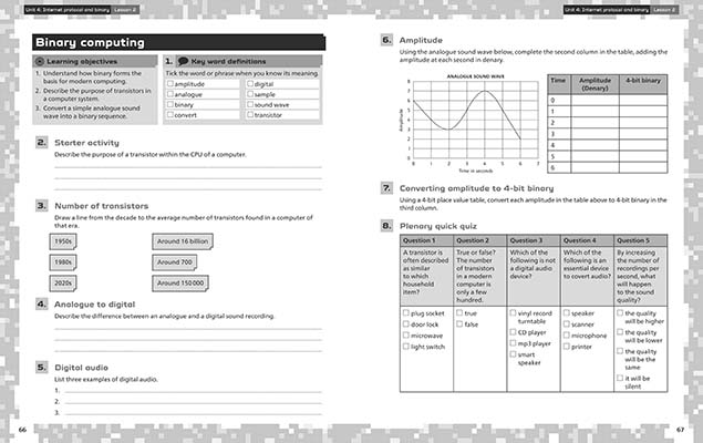 Gallery image for Inspire Computing Year 7 Workbook spread