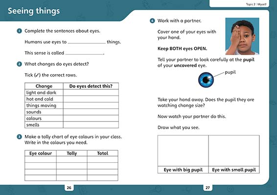 Gallery image for iPrimary Science Year 1 Workbook spread