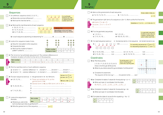 Gallery image for KS3 Maths progress year 7 workbook spread