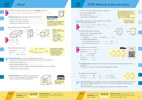 Gallery image for KS3 Maths progress year 8 workbook spread