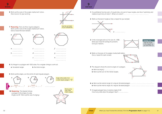 Gallery image for KS3 Maths progress Y8 workbook spread
