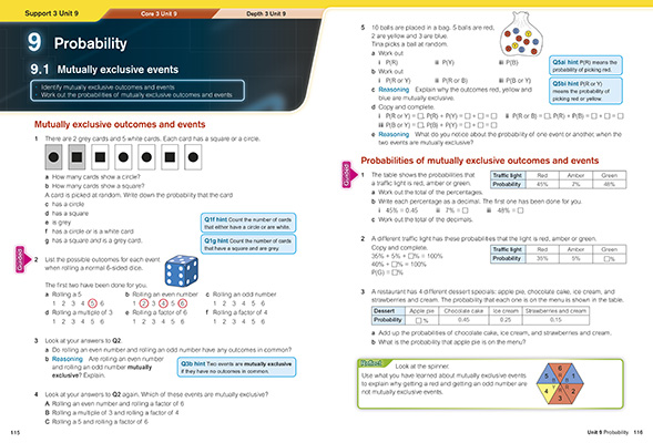 Gallery image for KS3 Maths support book 3 spread