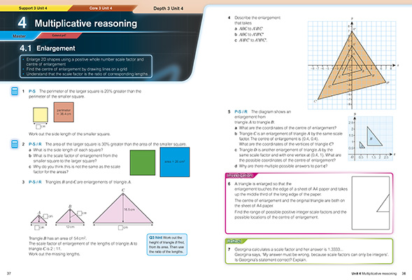 Gallery image for KS3 Maths depth book 3 spread