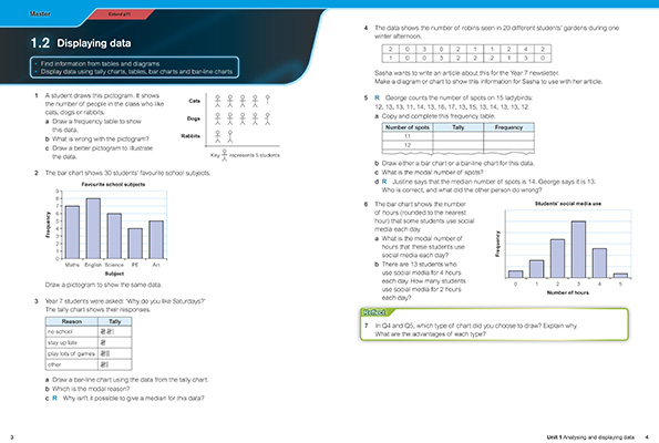 Gallery image for KS3 Maths depth book 1 spread