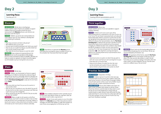 Gallery image for Power maths reception teacher guide B spread