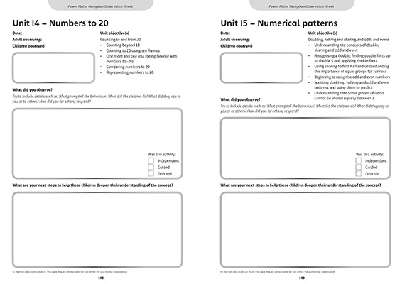 Gallery image for Power maths reception teacher guide C spread